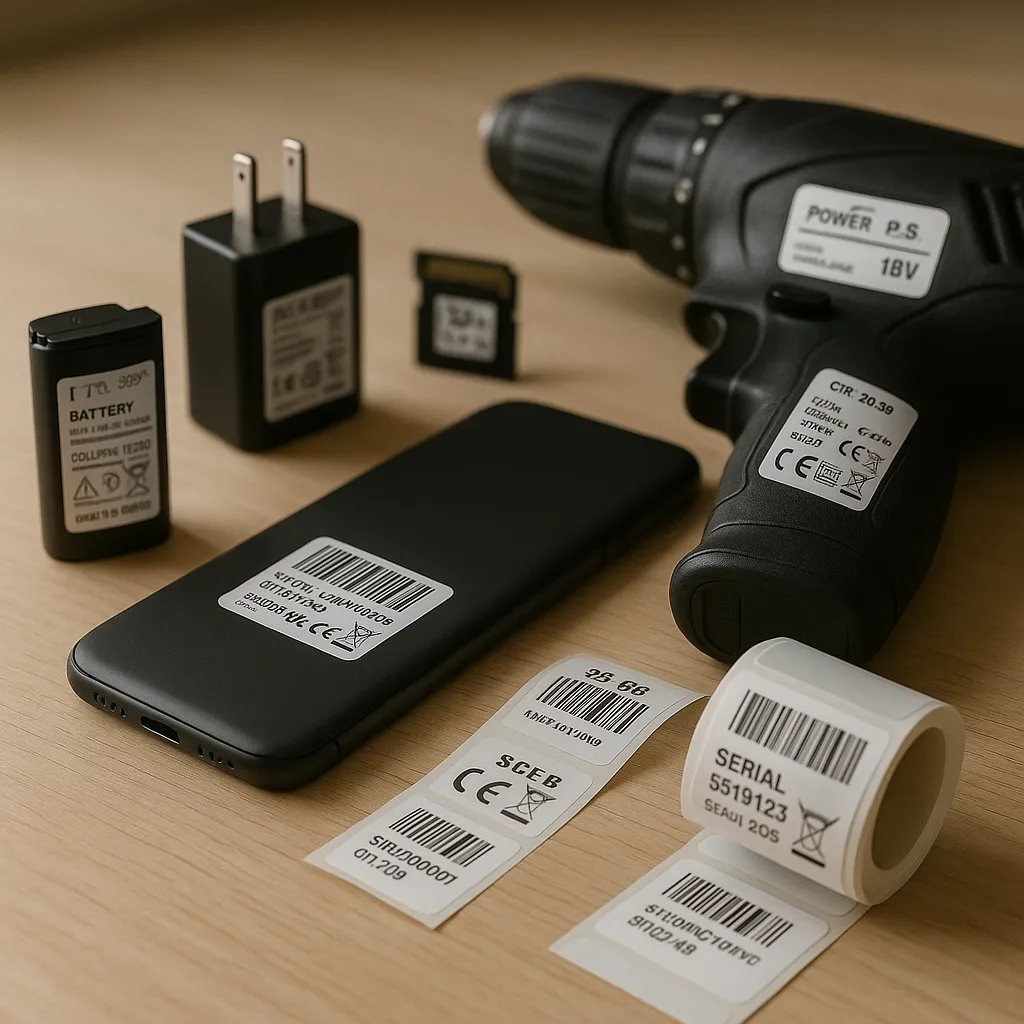 этикетки с технической информацией