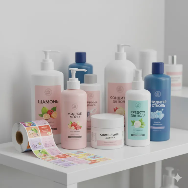 Этикетки для косметики и бытовой химии
