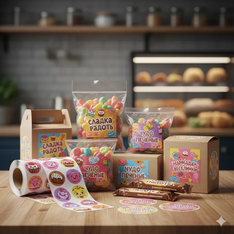 Этикетки для фасованных сладостей